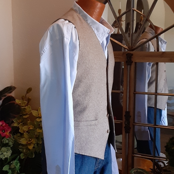 JOSEPH ABBOUD Rayon Blend 5 Button Pocketed Vest Size Small Unisex - Picture 4 of 9